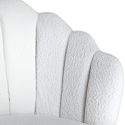 EXA "Eetkamerstoel -  Wit Linnen  + Gold poot"