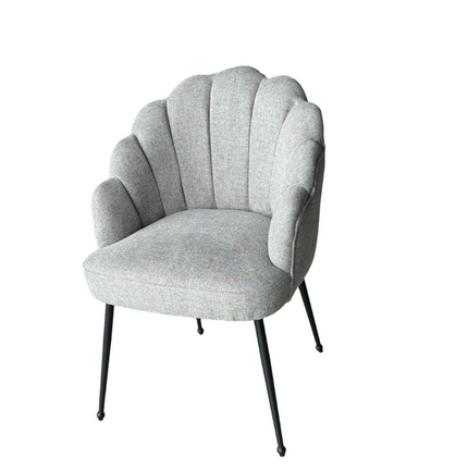 Accent Eetkamerstoel- Zwarte of Gouden Poten -  Schelp Stoel