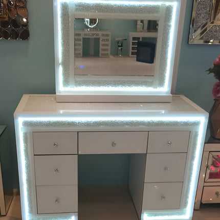 AMOR ST WITH LIGHT 120X45X80 WALL MIRROR 90X70X15 + WHITE