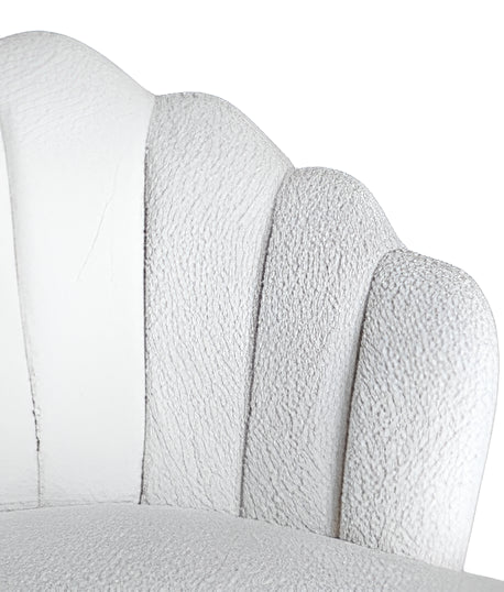 EXA "Eetkamerstoel -  Wit Linnen  + Gold poot"