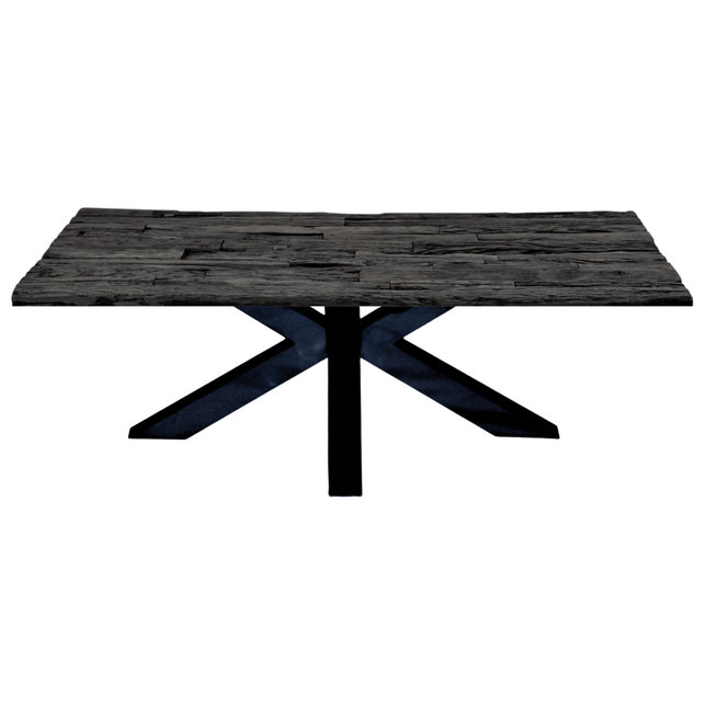 Black Dining Table - Natural Wood - Octopus Black Empty