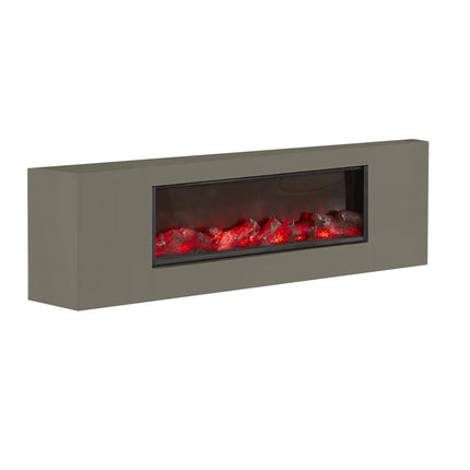 TV Kast met Sfeerhaard Elektrisch 200x40 TAUPE