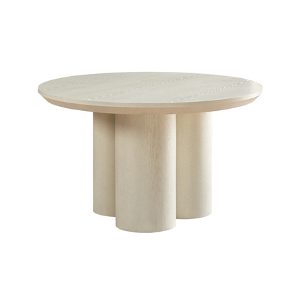 Noble Round Dining Table Ø 130 cm - Cream / Black