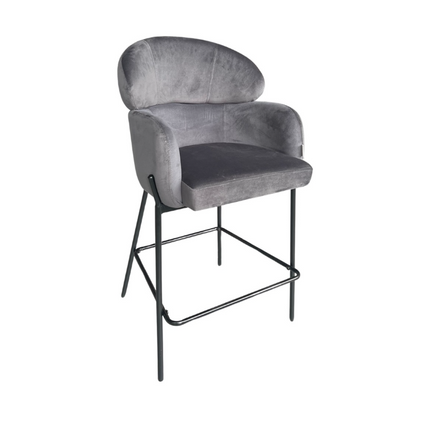 EMA Bar Stool - Black Leg - Color GREY or TAUPE