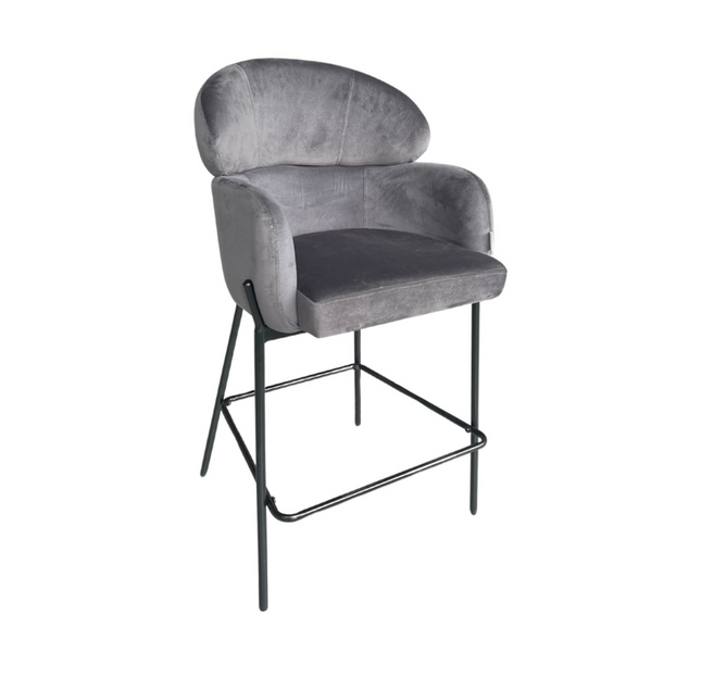 EMA Bar Stool - Black Leg - Color GREY or TAUPE