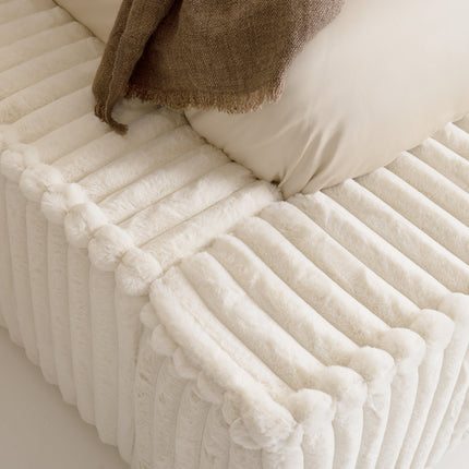 Ledikant Melody 160 x 200 Rib Teddy - Pearl Beige - Met Opbergruimte