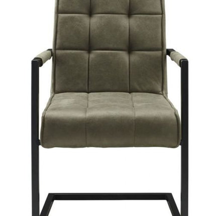Armstoel Patch zwart - Stof Soft Groen