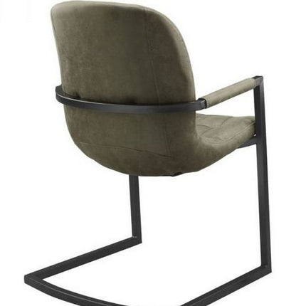 Armstoel Savannah zwart - Stof Soft Groen
