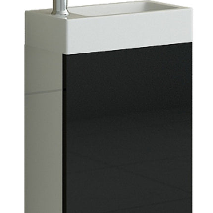 Toilet furniture set with washbasin EXA black