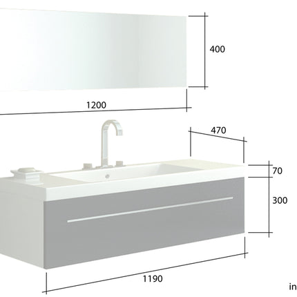 Bath set Bern wood light