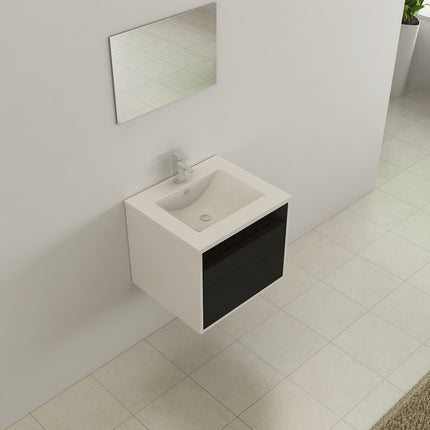 Badkamer-set LARI front zwart hoogglans
