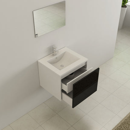Badkamer-set LARI front zwart hoogglans