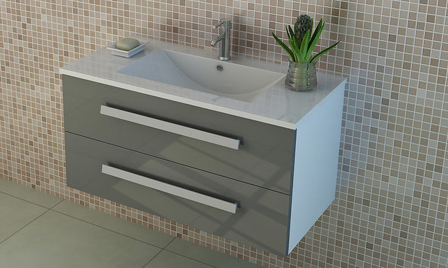 Bath set RAPPERSWIL grey