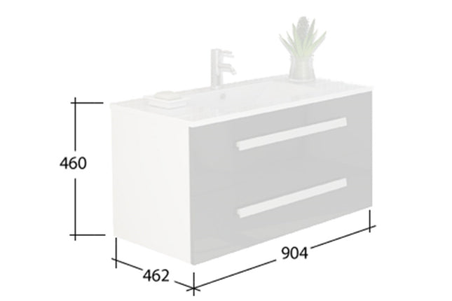 Bath set RAPPERSWIL grey