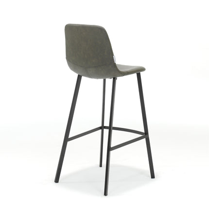 Barkruk Bari Zwart Stof Vintage Taupe