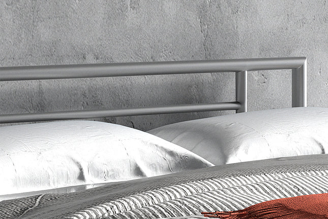 Bed 'Sandro' 140x200 met lattenbodem Grijs  (2c)