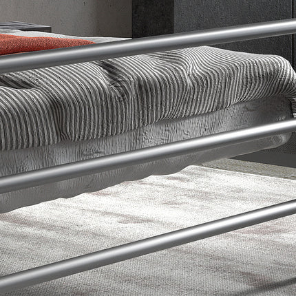 Bed 'Sandro' 140x200 met lattenbodem Grijs  (2c)