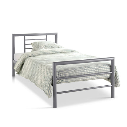Bed 'Sandro' 90x200 met lattenbodem Grijs  (2c)