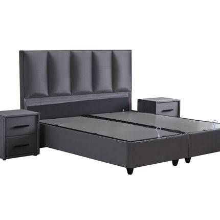 Boxspring 140x200 Antraciet met Opbergruimte