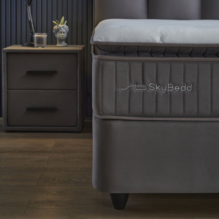 Boxspring 140x200 Antraciet met Opbergruimte
