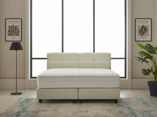Boxspring Vida Teddy Bouclé Beige 140x200