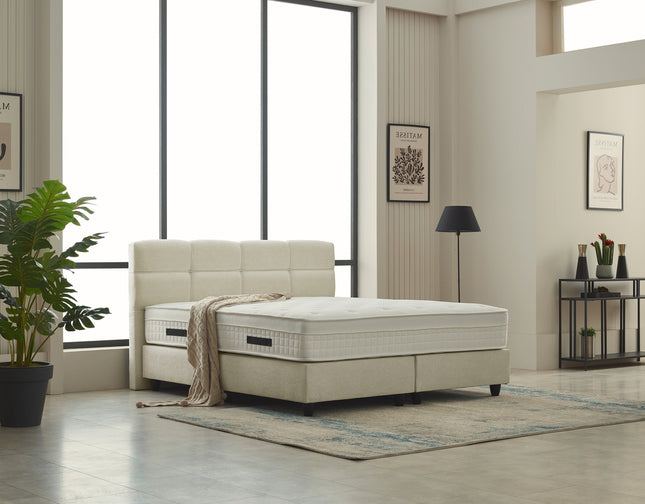 Boxspring Vida Teddy Bouclé Beige 180x200