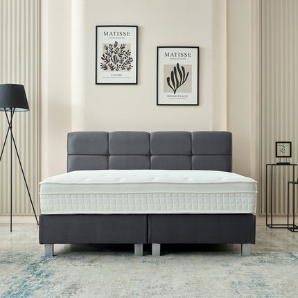 Boxspring Vida Velvet Antraciet 160x200