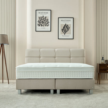 Boxspring Vida Velvet Beige 160x200