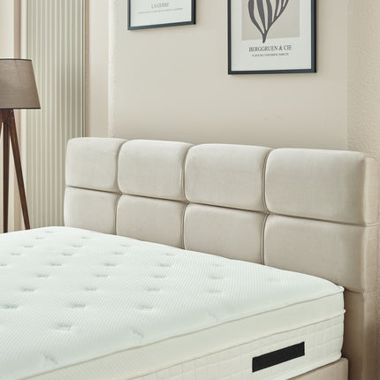 Boxspring Vida Velvet Beige 160x200
