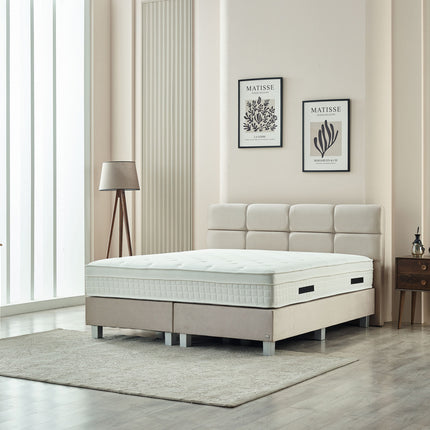 Boxspring Vida Velvet Beige 160x200
