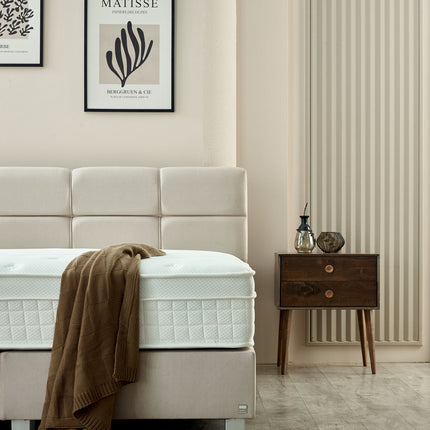Boxspring Vida Velvet Beige 160x200