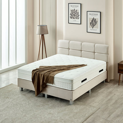 Boxspring Vida Velvet Beige 160x200