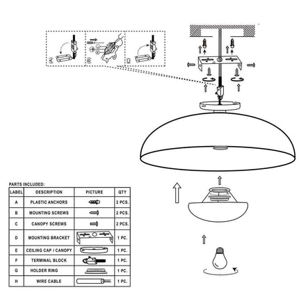 Bronskleurige plafondlamp Brassi Ø42cm 3681BR met grote fitting