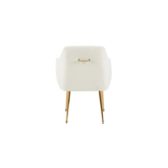 CHAIR MILA  VC802A GOLD + WHITE TEDDY