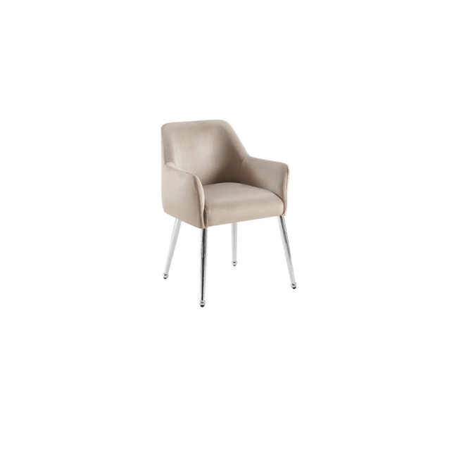 CHAIR MILA  VC802A SILVER + TAUPE