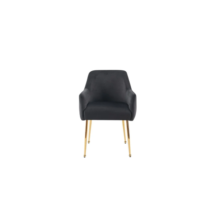 CHAIR MILA  VC802B GOLD + BLACK CROCO