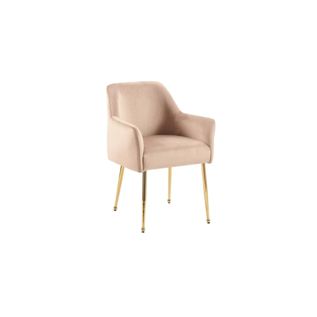 CHAIR MILA  VC802B GOLD + TAUPE CROCO