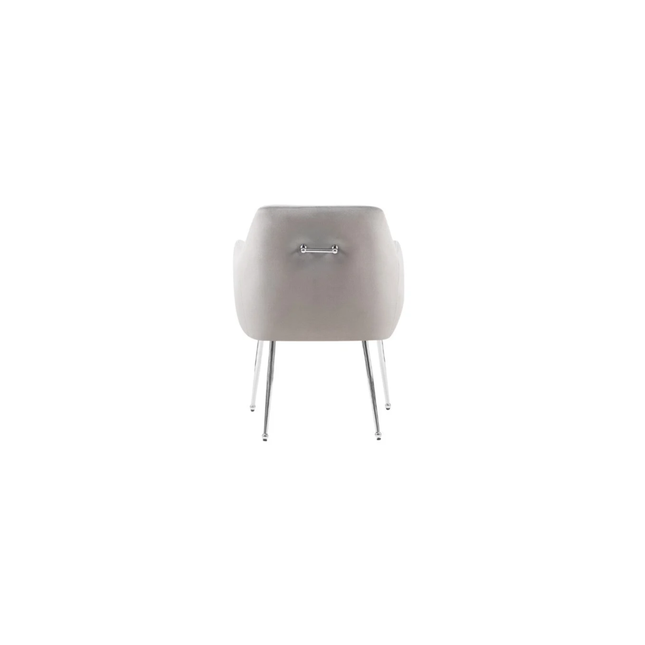 CHAIR MILA  VC802B SILVER + GREY CROCO