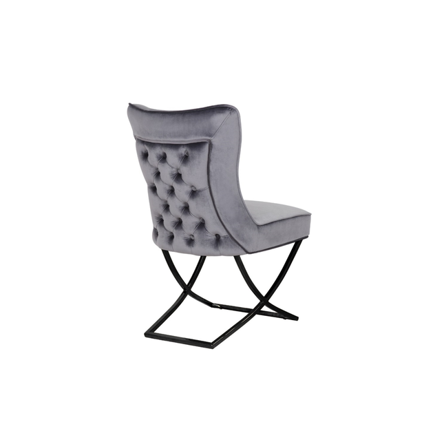 CHAIR RIXOS 105 BLACK LEGS + GREY FABRIC (C43)
