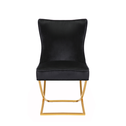 CHAIR RIXOS 105 GOLD LEGS + BLACK FABRIC (C59)