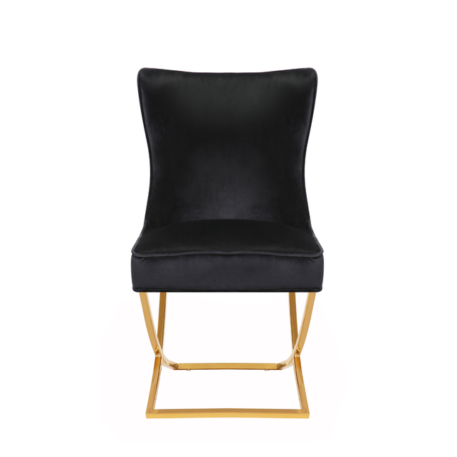 CHAIR RIXOS 105 GOLD LEGS + BLACK FABRIC (C59)