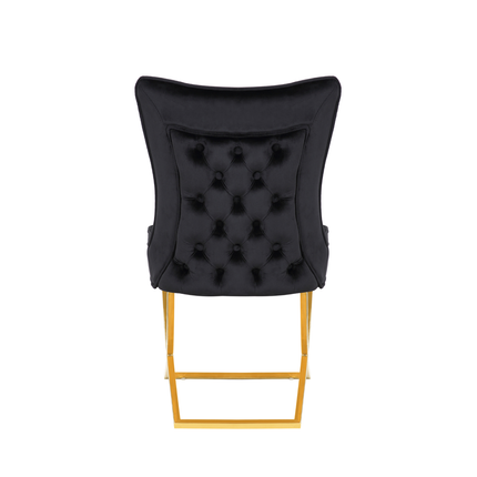 CHAIR RIXOS 105 GOLD LEGS + BLACK FABRIC (C59)