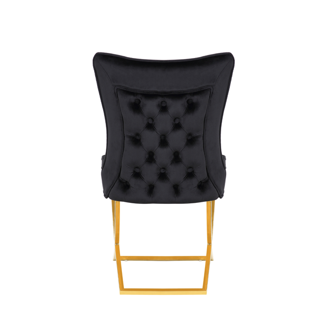 CHAIR RIXOS 105 GOLD LEGS + BLACK FABRIC (C59)