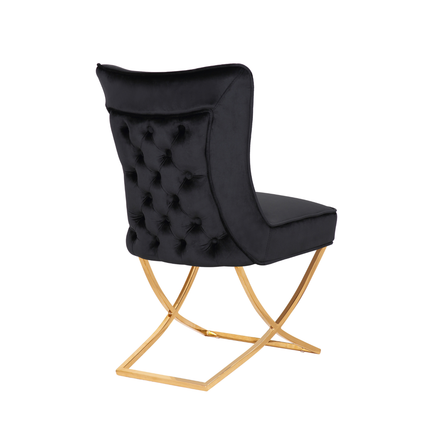 CHAIR RIXOS 105 GOLD LEGS + BLACK FABRIC (C59)