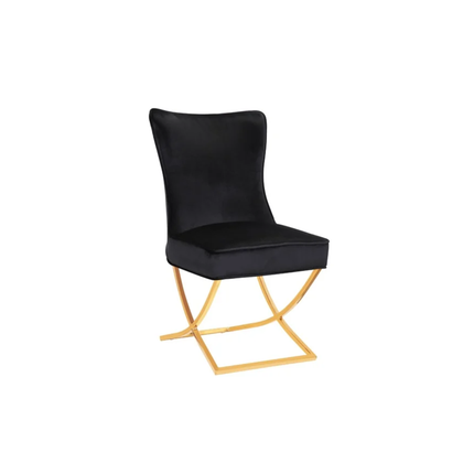 CHAIR RIXOS 105 GOLD LEGS + BLACK FABRIC (C59)