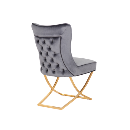CHAIR RIXOS 105 GOLD LEGS + GREY FABRIC (C43)