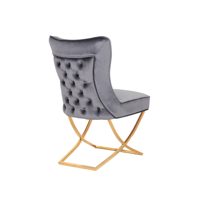 CHAIR RIXOS 105 GOLD LEGS + GREY FABRIC (C43)
