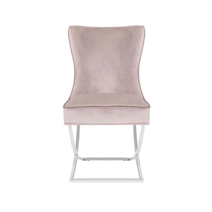 CHAIR RIXOS 105 SILVER LEGS + TAUPE FABRIC (C42)