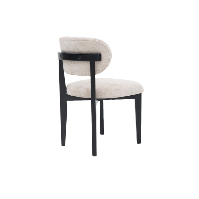 CHAIR SILLA ZB-5684 BLACK LEGS TAUPE  FY2415-6