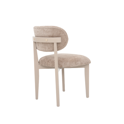 CHAIR SILLA ZB-5684 CHAMPAGNE LEGS BROWN  FY2415-8